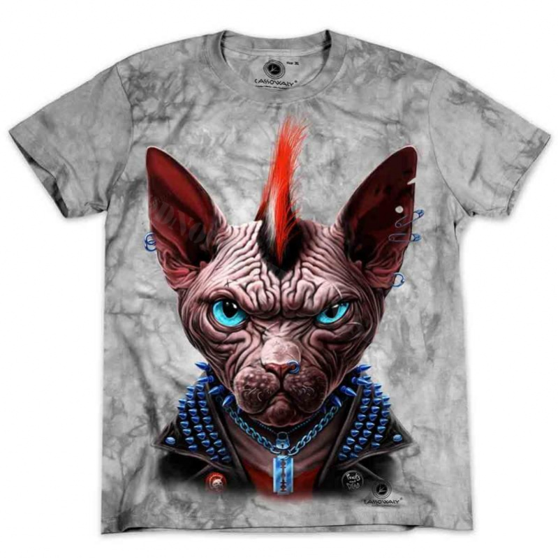 Футболка CASSOWARY T-SHIRT TDT 048 "PUNK SPHYNX" 